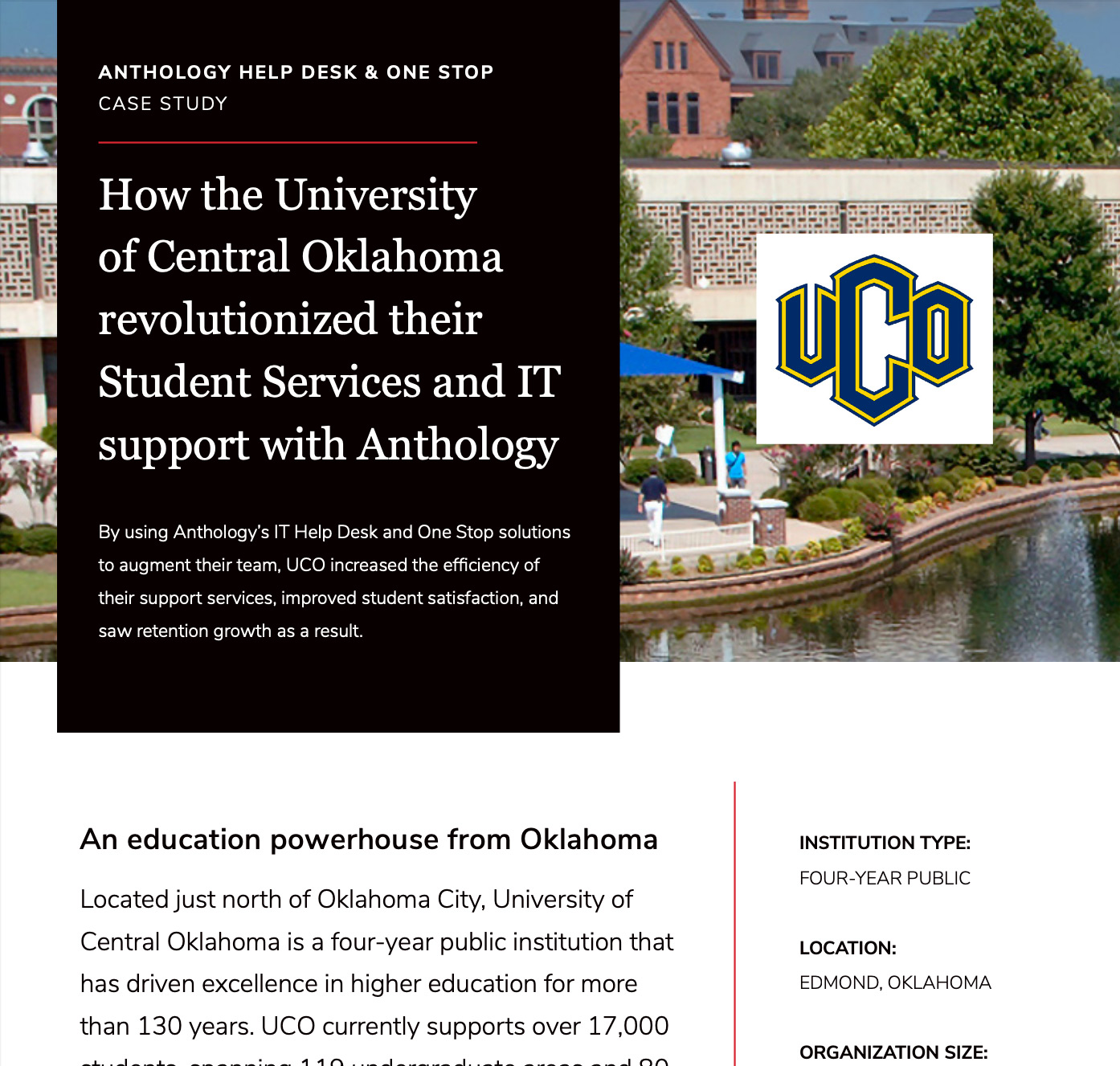 U Central Oklahoma Case Study